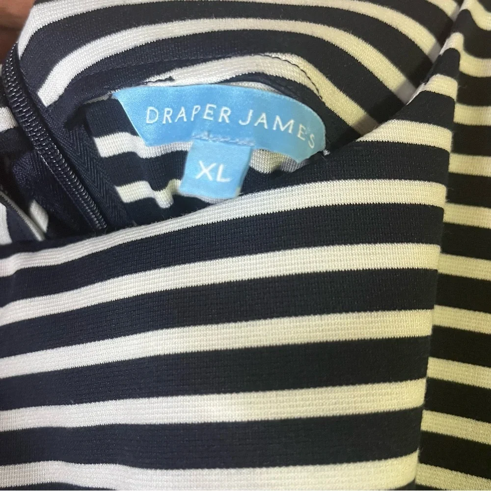 Draper James Striped Navy Blue Dress Size‎ XL